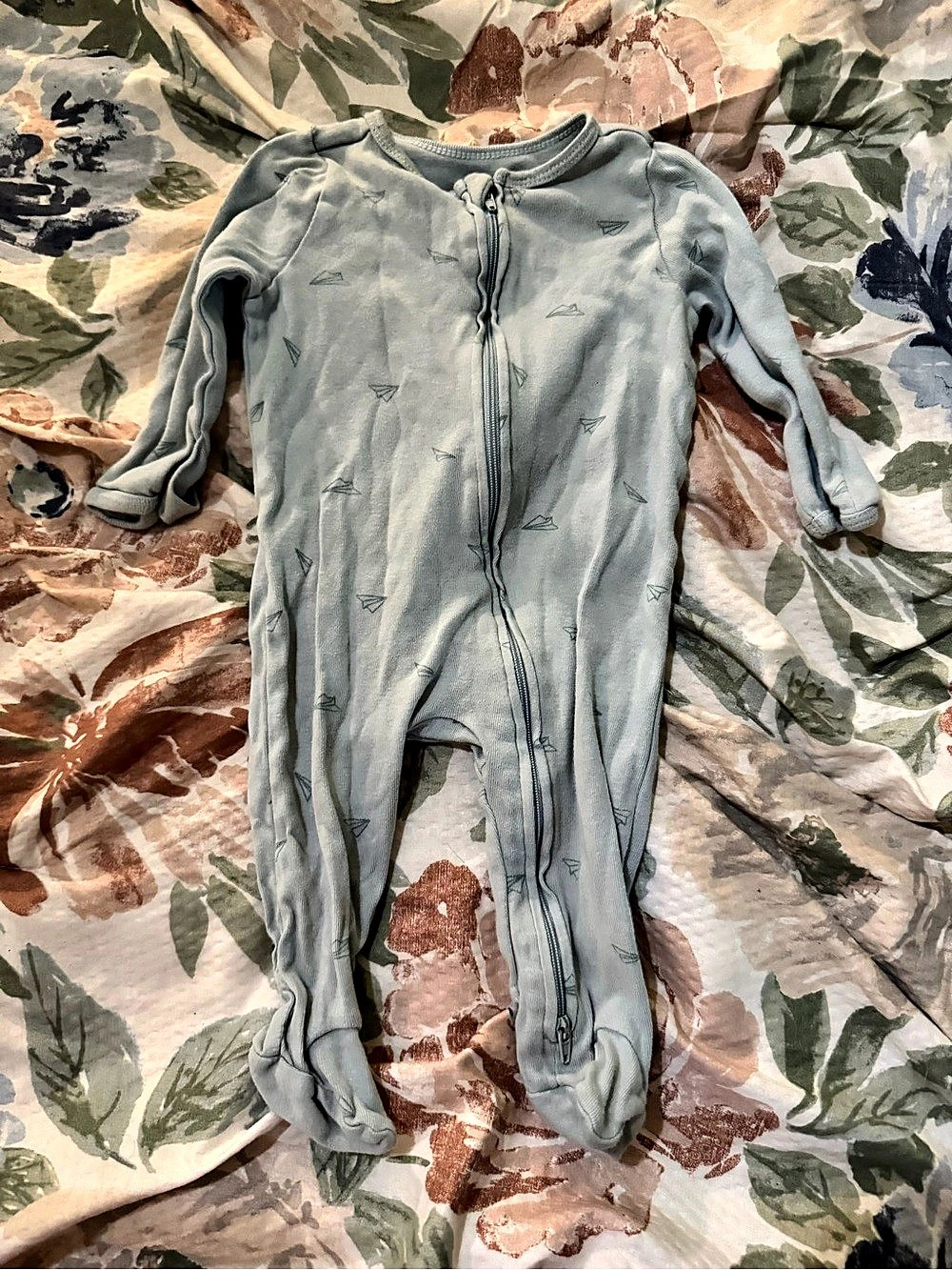 Cloud Island Airplanes Cotton Sleep N' Play Footed Pajama Footie Blue Size 3-6M